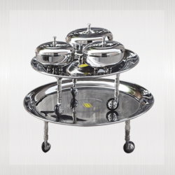Service en Inox + Roulette